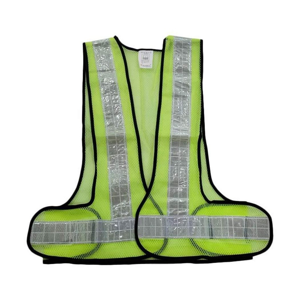 Safety Vest - Baju Rompi Proyek Pengaman Jaring V Hijau (Per 10 helai)