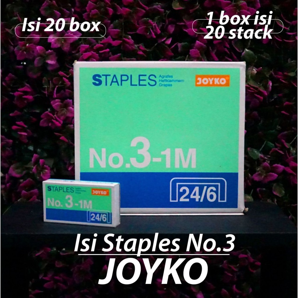 

[1 Box Besar] Isi Staples Joyko No. 3 - Refill Isi Stapler Besar