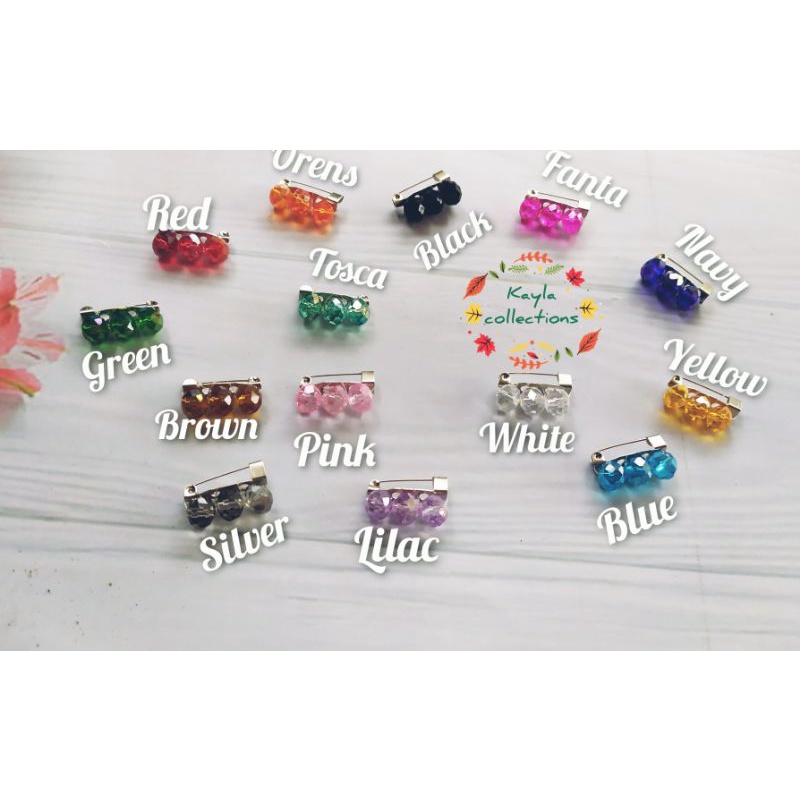 PENITI DAGU KRISTAL/12PC BROS DAGU/BROS DAGU KECIL/PIN JILBAB/PENITI KECIL