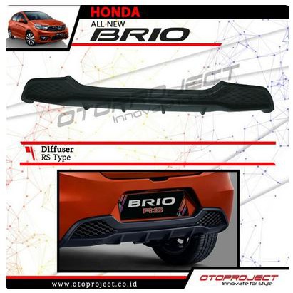 Rear Diffuser Skidplate Lower Bumper Belakang All New Brio 2018 RS