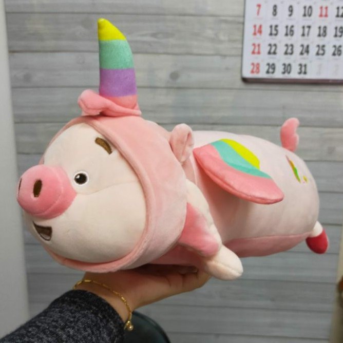 Guling Lying Pig Costum Unicorn Size 45cm/20'/boneka pig kado ultah