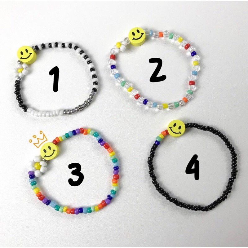 smile bracelet | gelang manik manik smile