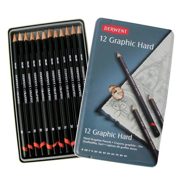 

Derwent 12 Graphic Hard Pencil Tin