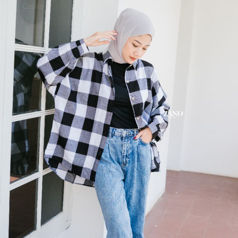 ZANO BASICS Oversized Shirt - Kemeja Flanella