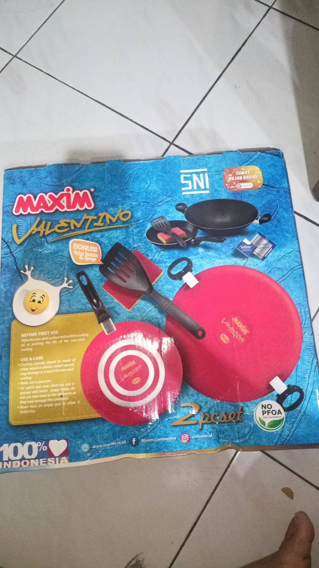 Maxim Val2set Valentino 2pcs Wajan Teflon