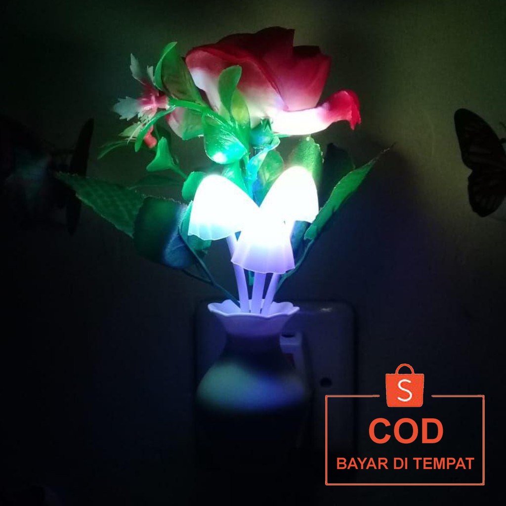 ✅COD Lampu Tidur Jamur Led Hias Tumblr Pentol Sensor Cahaya Menyala 7 Warna Dekorasi Walpaper Wallpaper Dinding Hiasan Kamar Ruang Tamu Perlengkapan Rumah Unik Murah