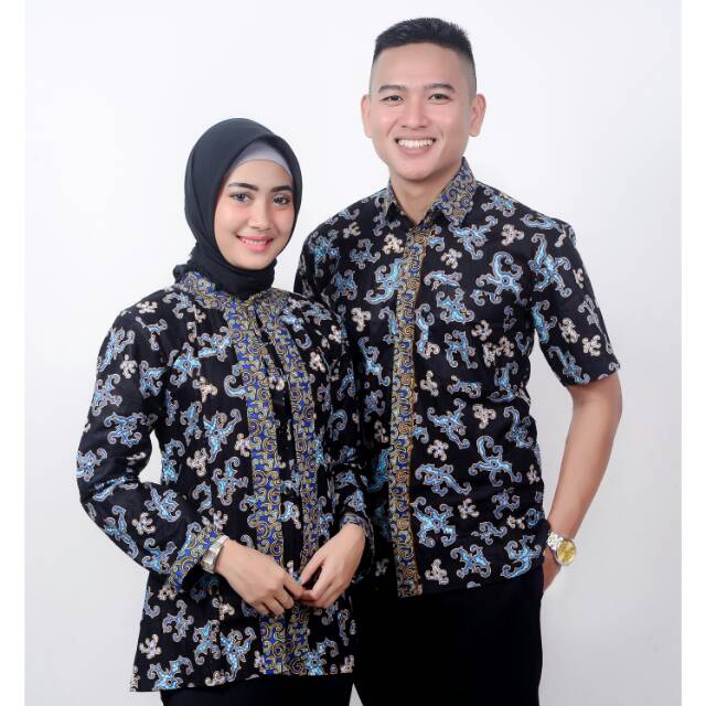 Keluarga Batik  Couple  Sarombit Seragaman Kondangan Tanah  