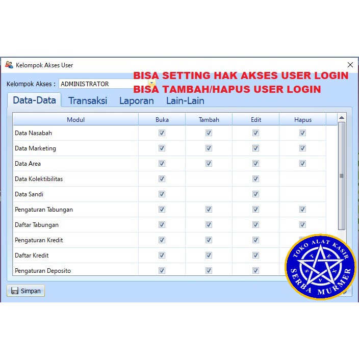 Software program aplikasi koperasi simpan pinjam lengkap mudah full versi