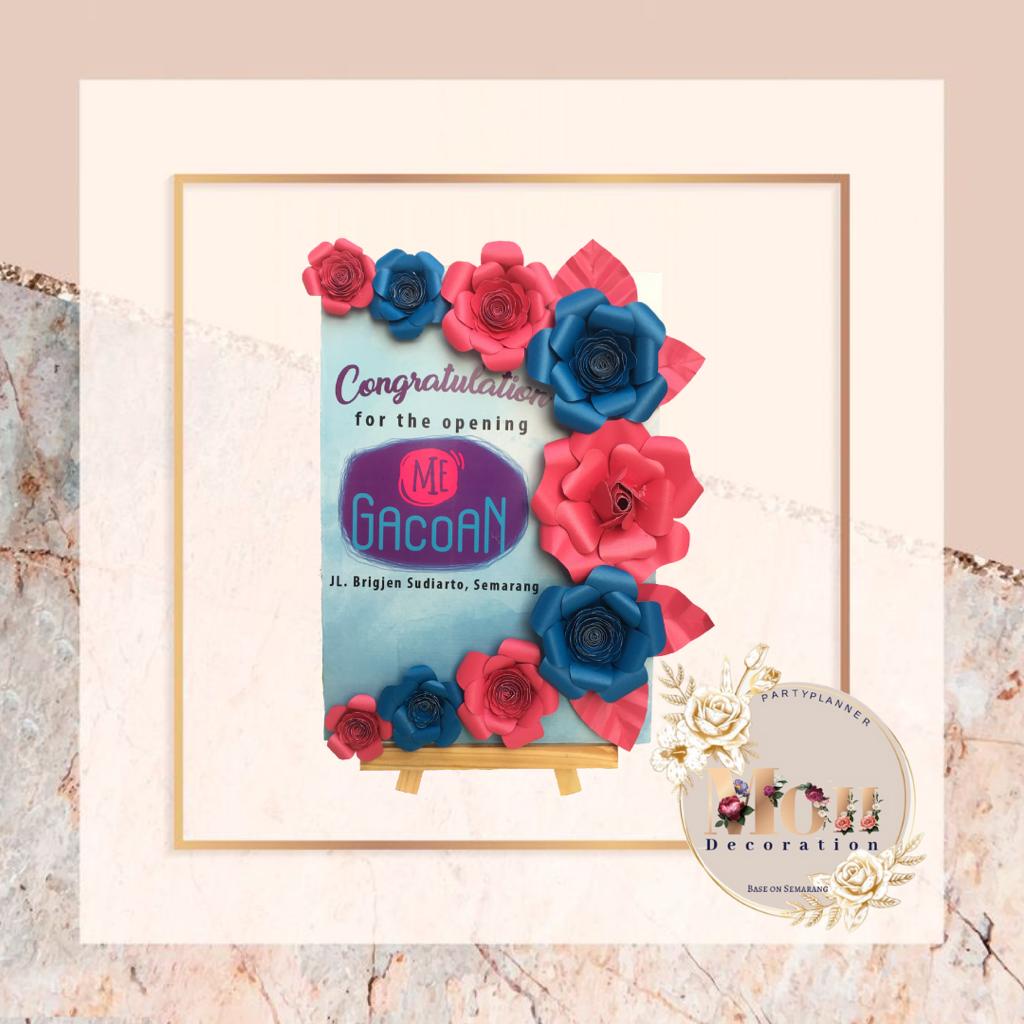 

Papan Bunga Kertas Mini Semarang Termurah | Papan Bunga Meja | Papan Bunga 29x41 cm