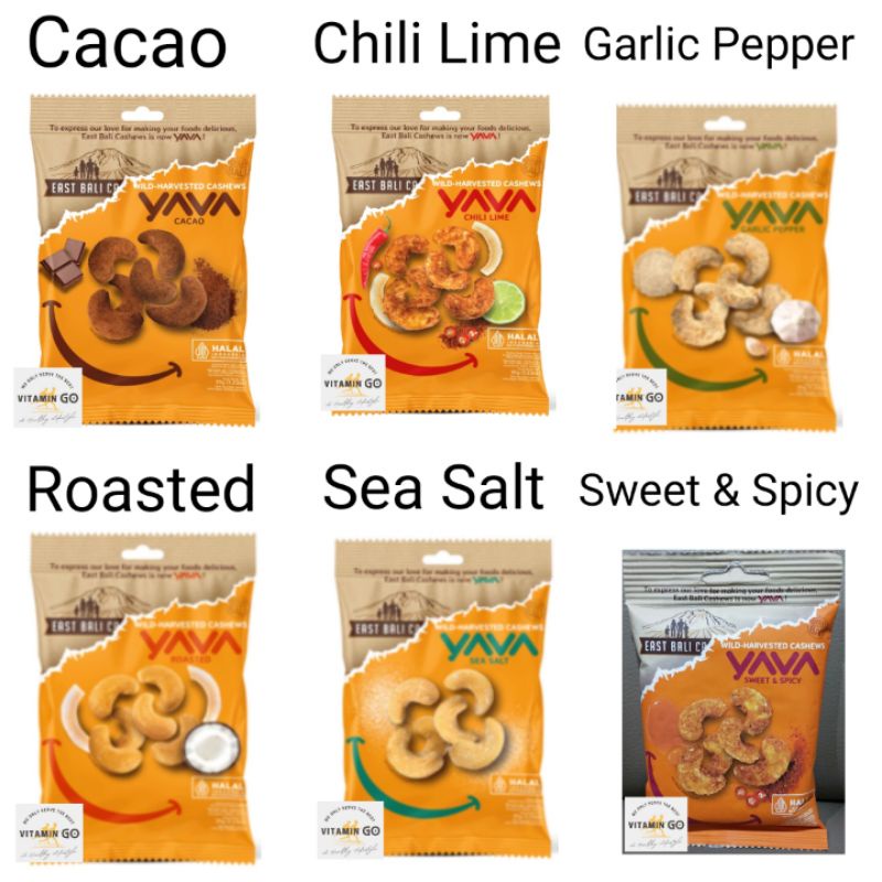 

East Bali Cashews 35 g, Yava Bali, Snack Kacang Mede / Mete / Mente