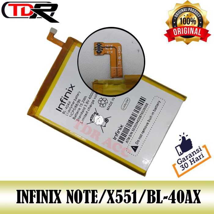 Baterai batre battery infinix hot note X551 BL-40AX ORIGINAL/ batre handphone infinix x551 bl40ax