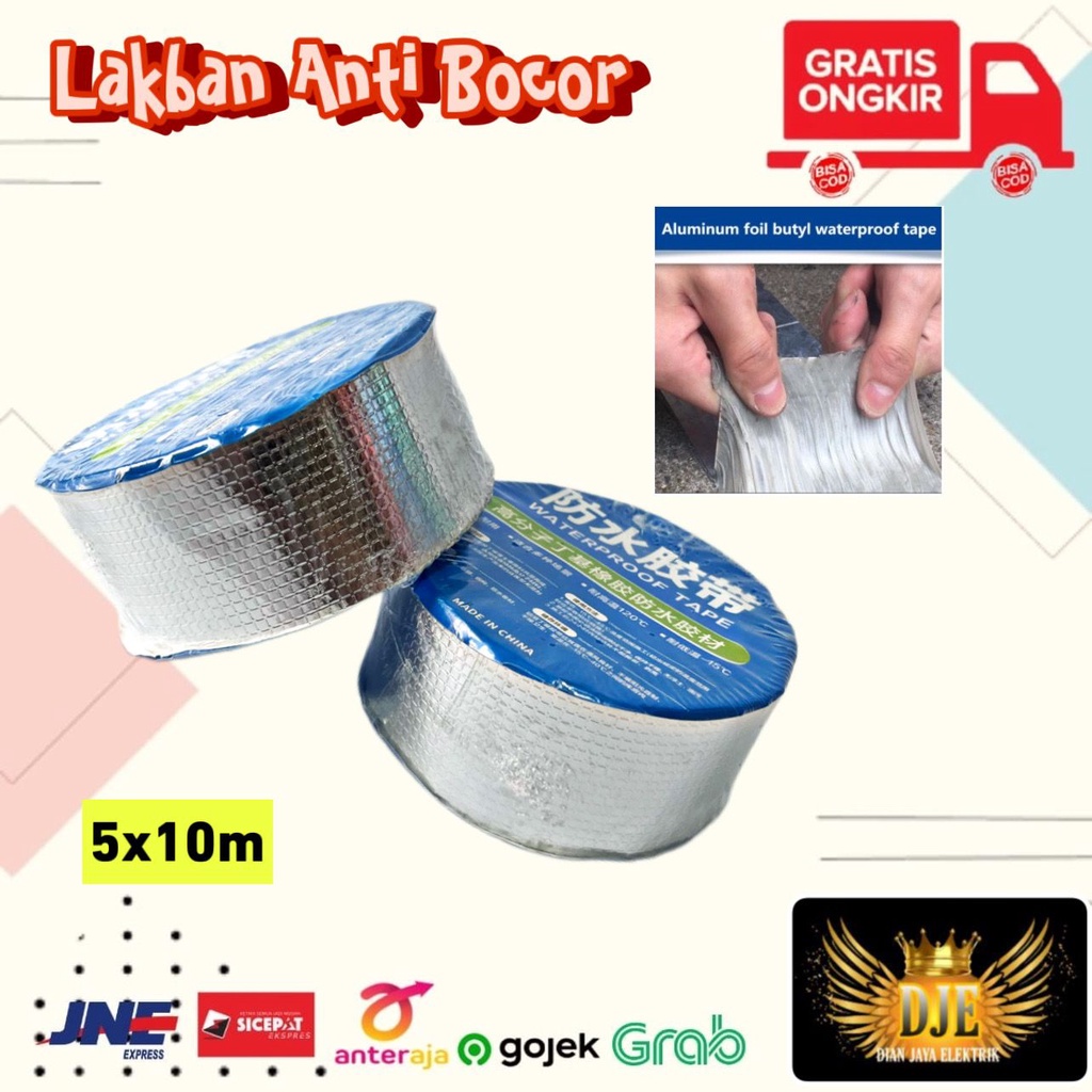 Lakban Anti Bocor Anti Air Lakban Aluminium Foil Butyl Waterproof Tape