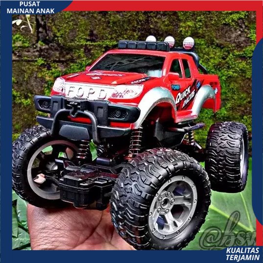 Mobil Remote Control Off Road Pickup / Rock Crawler Jeep Remot Kontrol Berlampu Mainan Anak Laki Laki