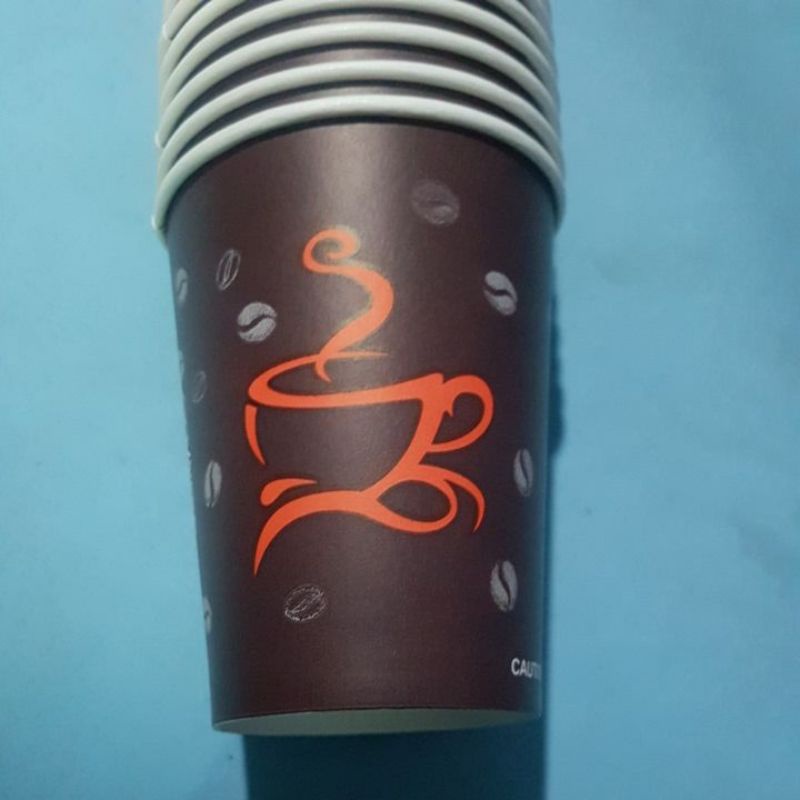 Paper cup 9 oz Motif Kopi /food grade / gelas kertas