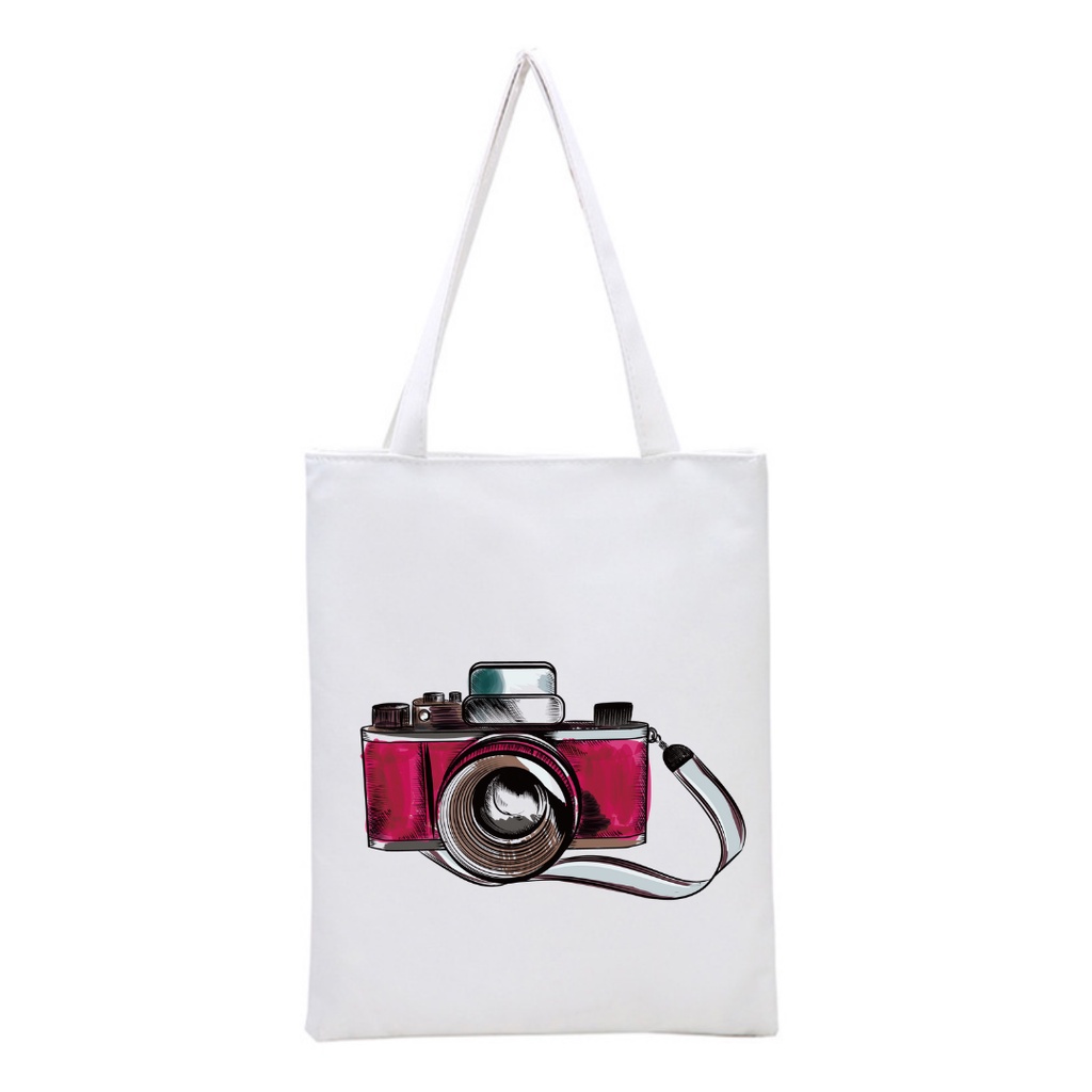 PART A300 CAMERA New totebag tas fashion wanita tote camera aesthetic printing (resleting) drill premium (A300) || kiiyoomii ||