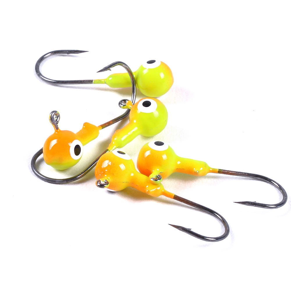 Hengjia 5Pcs/pack Kail Pancing Jig Head Hook Swivel 3.5g Green Yellow Black Fishing Hook Bahan Silikon Lembut Untuk Memancing Di Laut