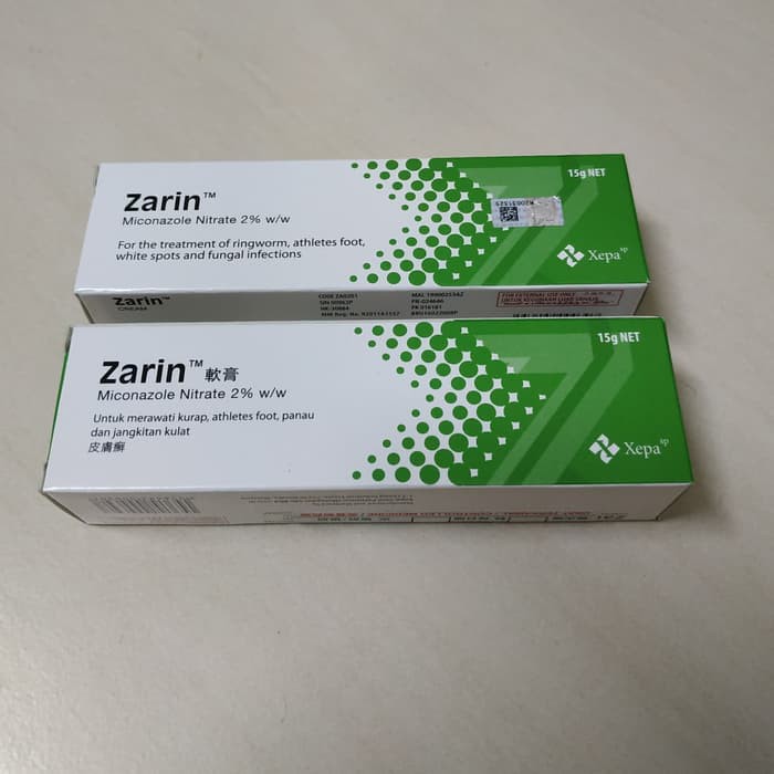 Jual Zarin Cream 15gr Miconazole Nitrate Salep Panu Fungal Kurap Eksim Indonesia Shopee Indonesia