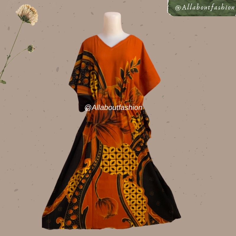 Daster Kalong Lowo Serut Sogan Jumbo Kencana Ungu Original Label Hijau