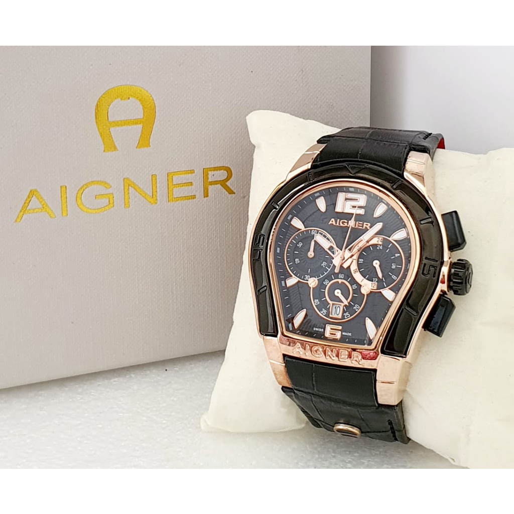 jam tangan wanita AIGNER Palermo 58500 D4.8cm Chrono Aktif original