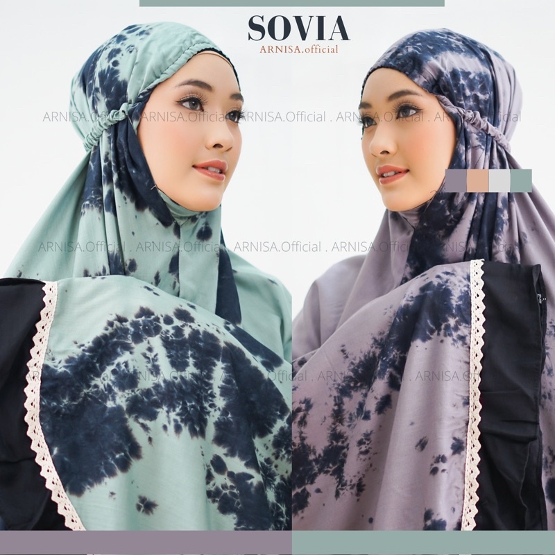 Mukena Bali Dewasa Jumbo SOVIA tiedye renda Arnisa