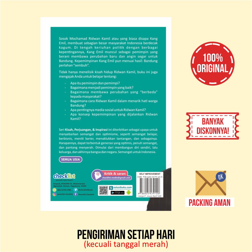 Buku Motivasi Biografi Kisah, Perjuangan, & Inspirasi Ridwan Kamil-5