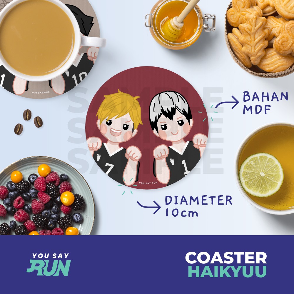 Coaster Haikyuu (tatakan gelas anime)