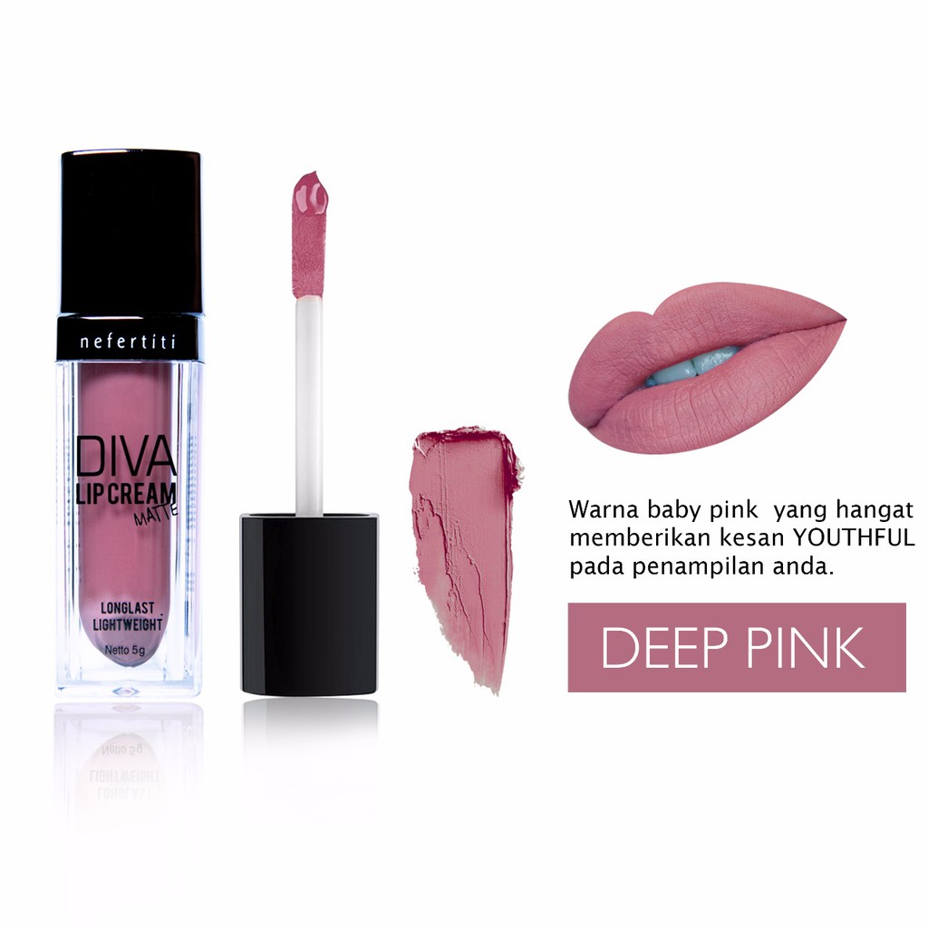 Nefertiti Paris Diva Lip Cream Matte Deep Pink