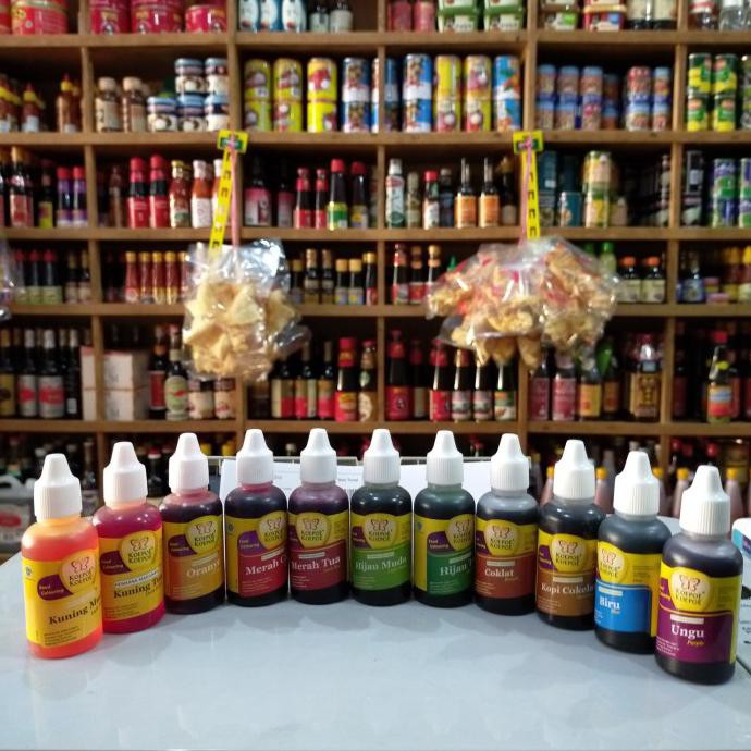 

TERPERCAYA PEWARNA MAKANAN CAIR 30ML KUPU KUPU/ FOOD COLOURING KOEPOE KOEPOE TERLARIS