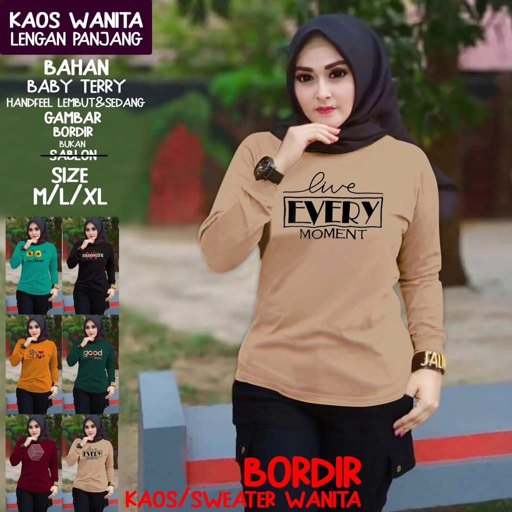 Kaos wanita Lengan Panjang | Atasan Wanita | Atasan wanita Lengan Panjang | Sweatshirt