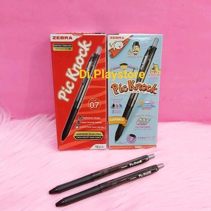 

Pulpen / Pena Semi Gel Zebra Pic Knock 0.7 mm Hitam ( 1 Pcs)