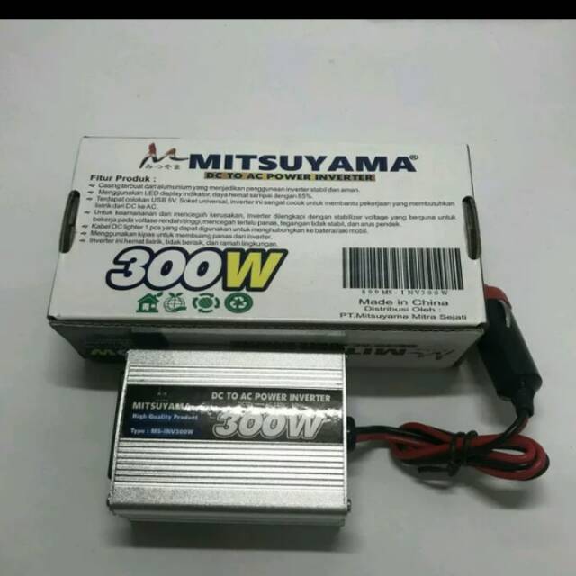 POWER INVERTER MINI MITSHUYAMA 300WATT // SUNPRO 300WATT // ALAT PERUBAH ARUS DC KE AC