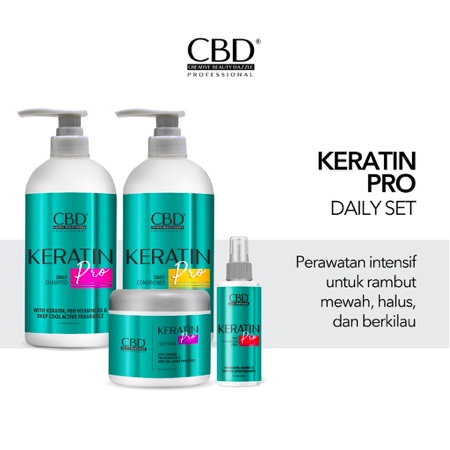 CBD Professional Keratin Pro Series Daily Treatment | Shampoo Conditioner 1000ml / Hair Mask 500ml