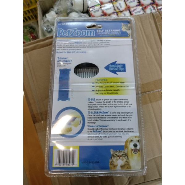 PetZoom Cleaning Grooming Brush / Pet Zoom Sisir Hewan Anjing Dan Kucing