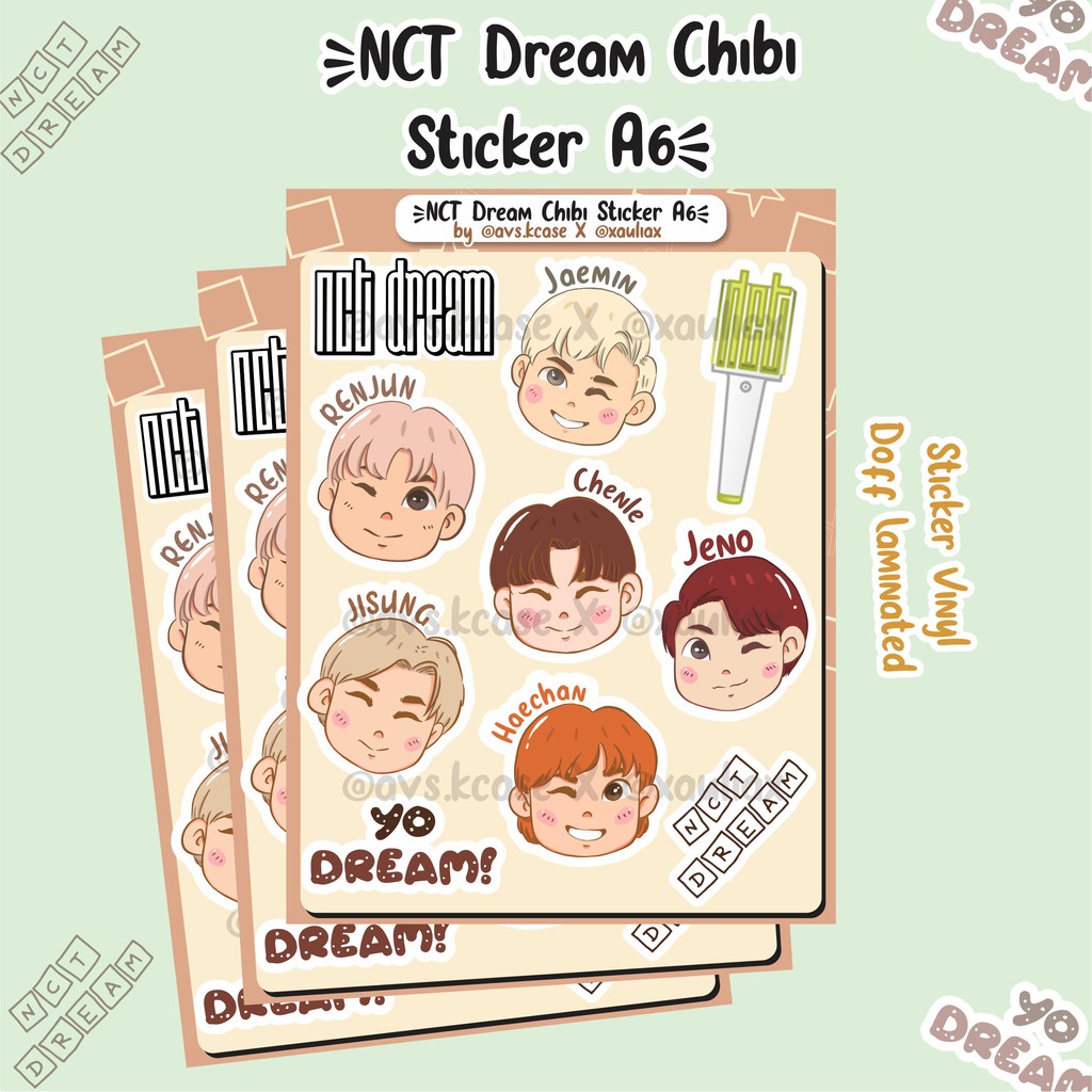 NCT Dream Chibi Sticker A6 Big Size