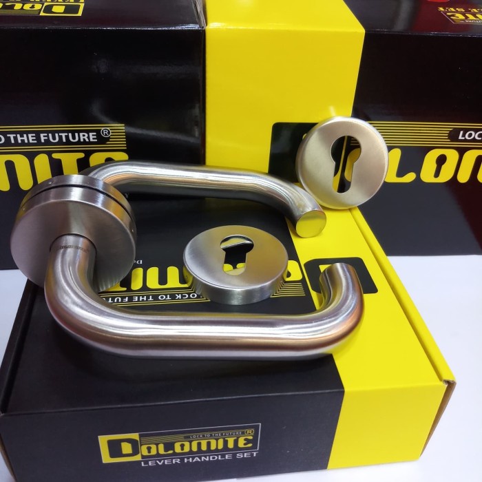 Handle / Gagang Kunci Pintu Solid Rumah Murah Minimalis Dolomite 2108