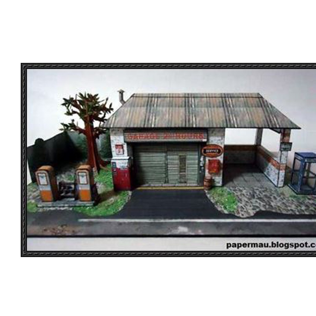 Merakit Papercraft Diorama Garasi Papercraft Template Diorama My Xxx Hot Girl