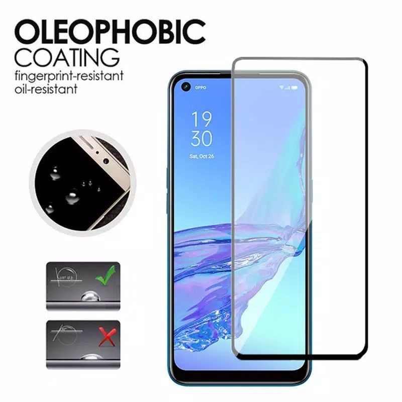 Tempered glass full harga grosir all tipe oppo /vivo /realme /iphone /samsung