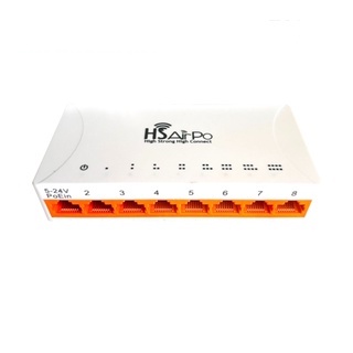 Switch/Hub HSAirpo SW108P 10/100MBPS 8 PORT - PoE Support