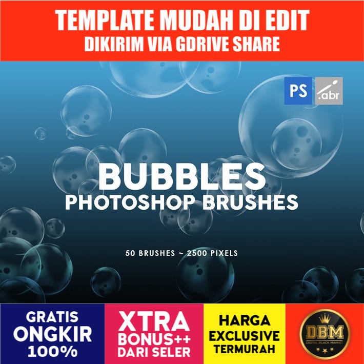 50 Bubble - Photoshop Stamp Brushes