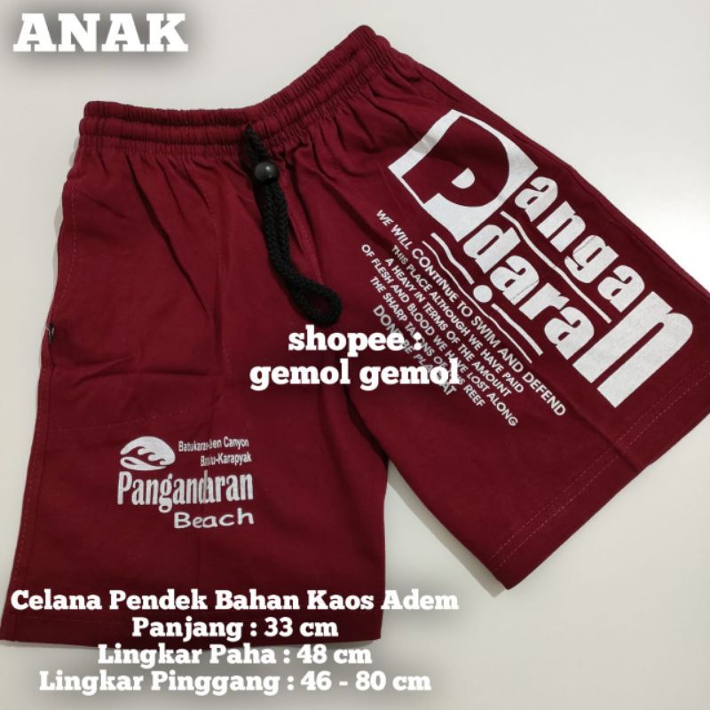 kolor anak / kolor / celana pendek anak / celana / bahan kaos adem