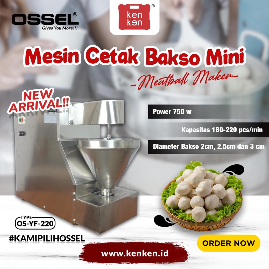 OSSEL Mini Meatball Maker Mesin Cetak Bakso Mini Pencetak Bakso Mini MESIN Cetak Pentol