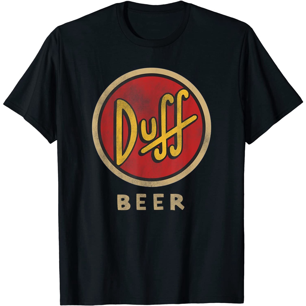 Kaos The Simpsons Duff Beer Circle Logo V2 T-Shirt – Baju Vintage 90s Retro Pria Wanita Unisex Cotto