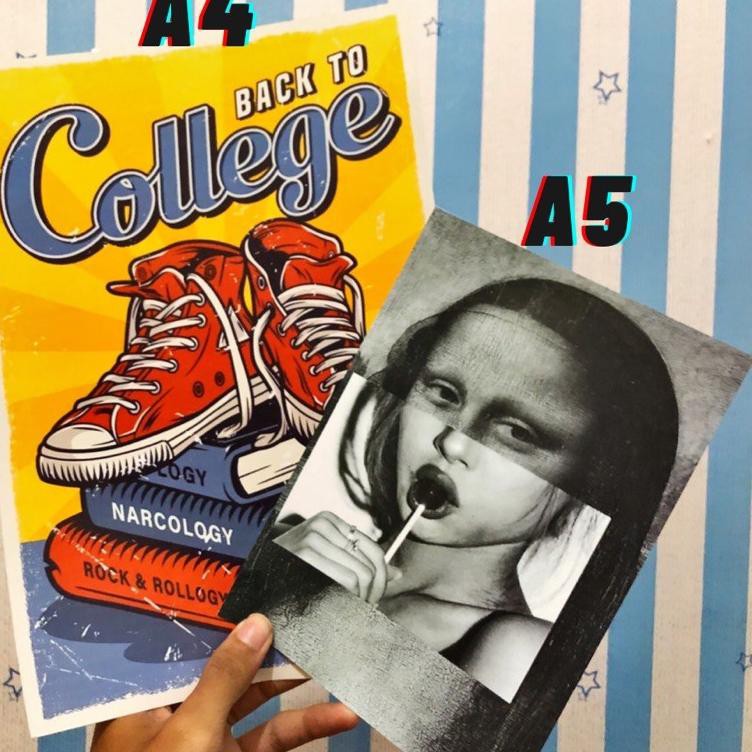 1.1 Flash Sale [8PCS] POSTER AESTHETIC WALL DECOR BAND VINTAGE RETRO 8 LEMBAR 15 RIBU ART CARTOON