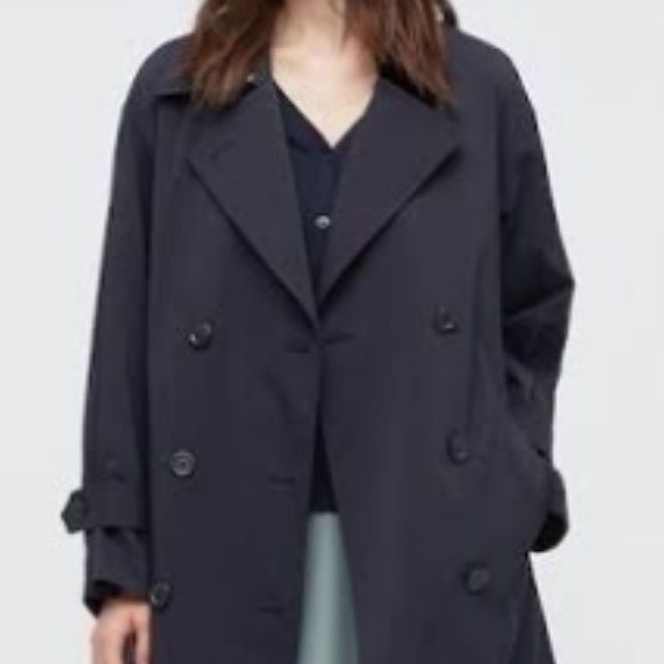 uniqlo coat navy preloved