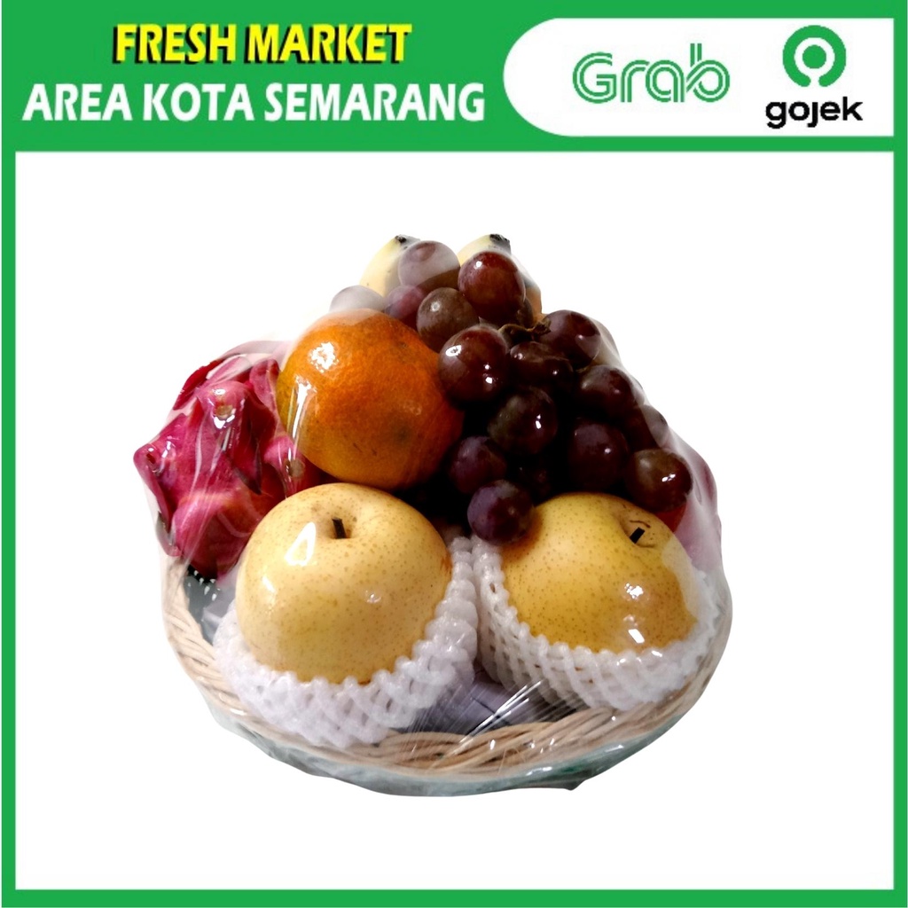 [FRESH MARKET] Parcel Keranjang Buah Paket Lebaran Hampers Buah-buahan Segar Kirim Semarang