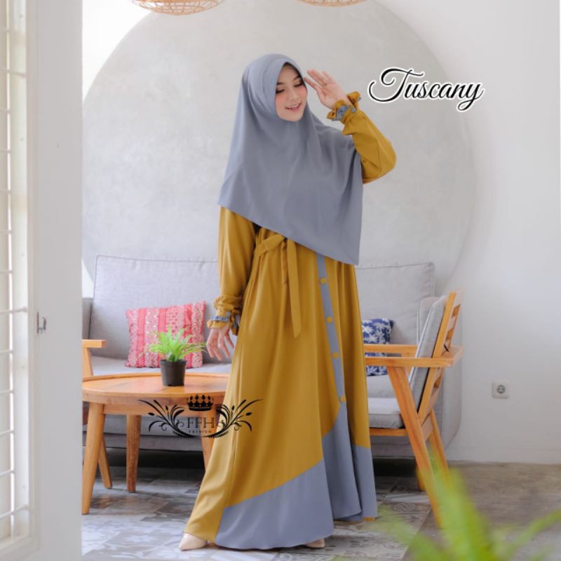 Gamis Dress Set Syari Ity Crepe Haifa by FFH Fashion