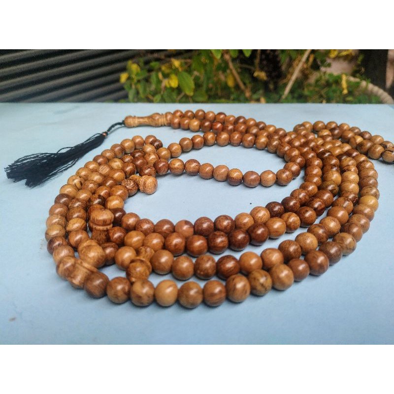 Tasbeh kayu gaharu wangi QODIRIAH isi 165 hitungan 55 55 55