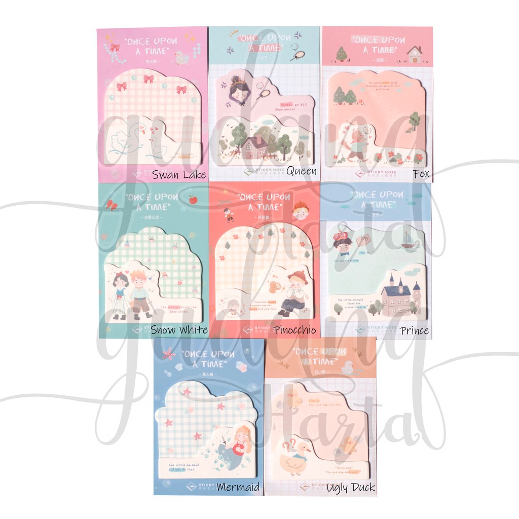 

Sticky Notes Fairy Tale Snow White Mermaid Prince Pinocchio Memo DIY Scrapbook Lucu Unik GH 301046