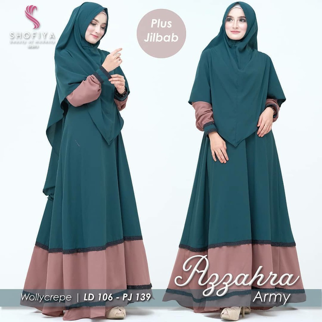 AZZAHRA gamis syar'i SET HIJAB PREMIUM