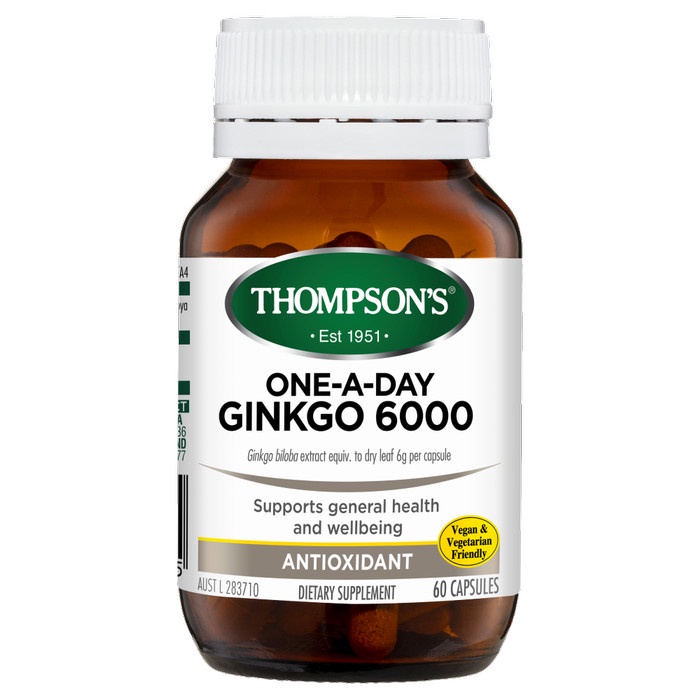 MURAH thompson's thompson thompsons ginkgo biloba 6000 one a day 60 caps